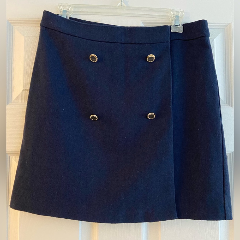 Lindex Navy Mini Wrap Skirt